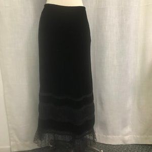 ALFANI Black Velvet with lace skirt